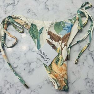 Monday Swimwear Tropical Print Bikini Bottom